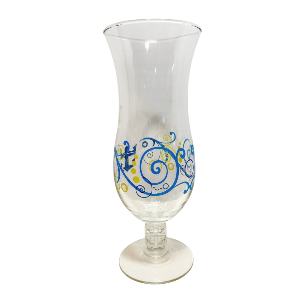 Royal Caribbean Crown & Anchor Hurricane Glass Cruise Line Souvenir 8.5 Inch